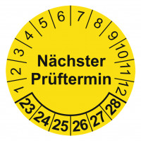 Etikett "nächster Prüftermin", d=30 mm