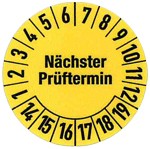 Etikett "nächster Prüftermin", d=30 mm