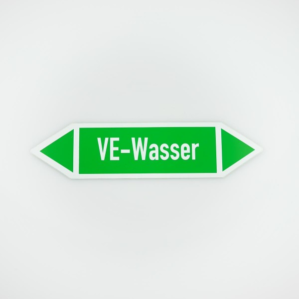 Richtungspfeil VE-Wasser grün/weiss