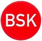 Gravurschild BSK d=40mm, selbstklebend