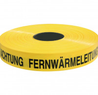 Trassenwarnband "Achtung Fernwärmeleitung" gelb