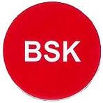 Gravurschild BSK d=30mm, selbstklebend